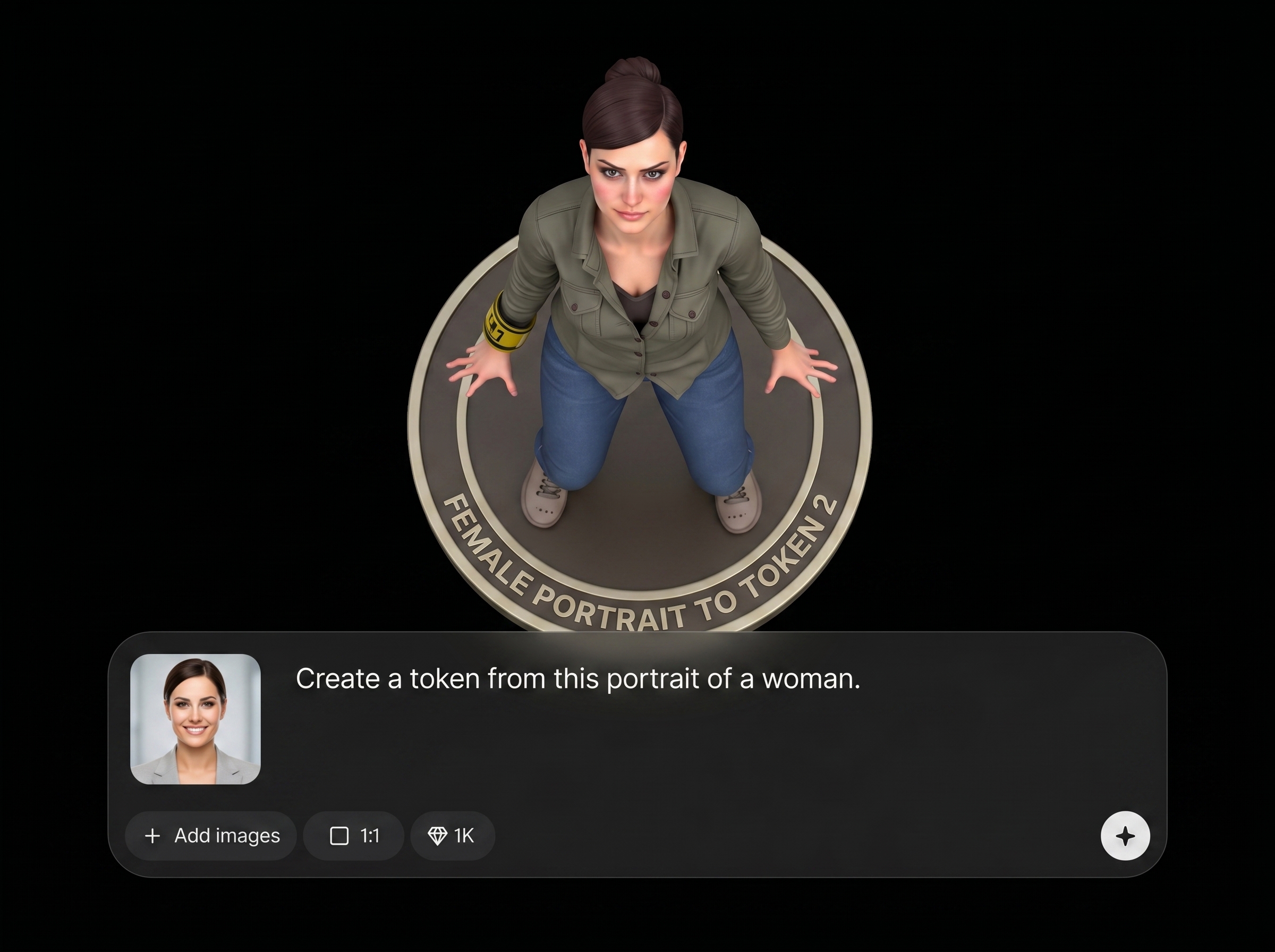 Token-style portrait conversion