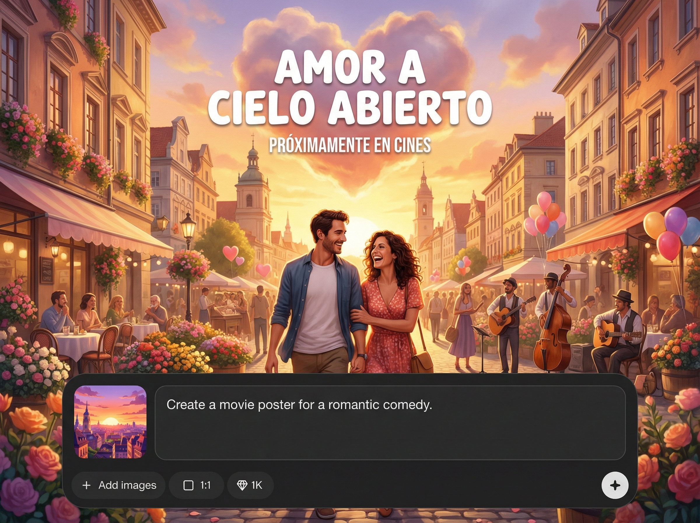 Prompt-to-poster generation