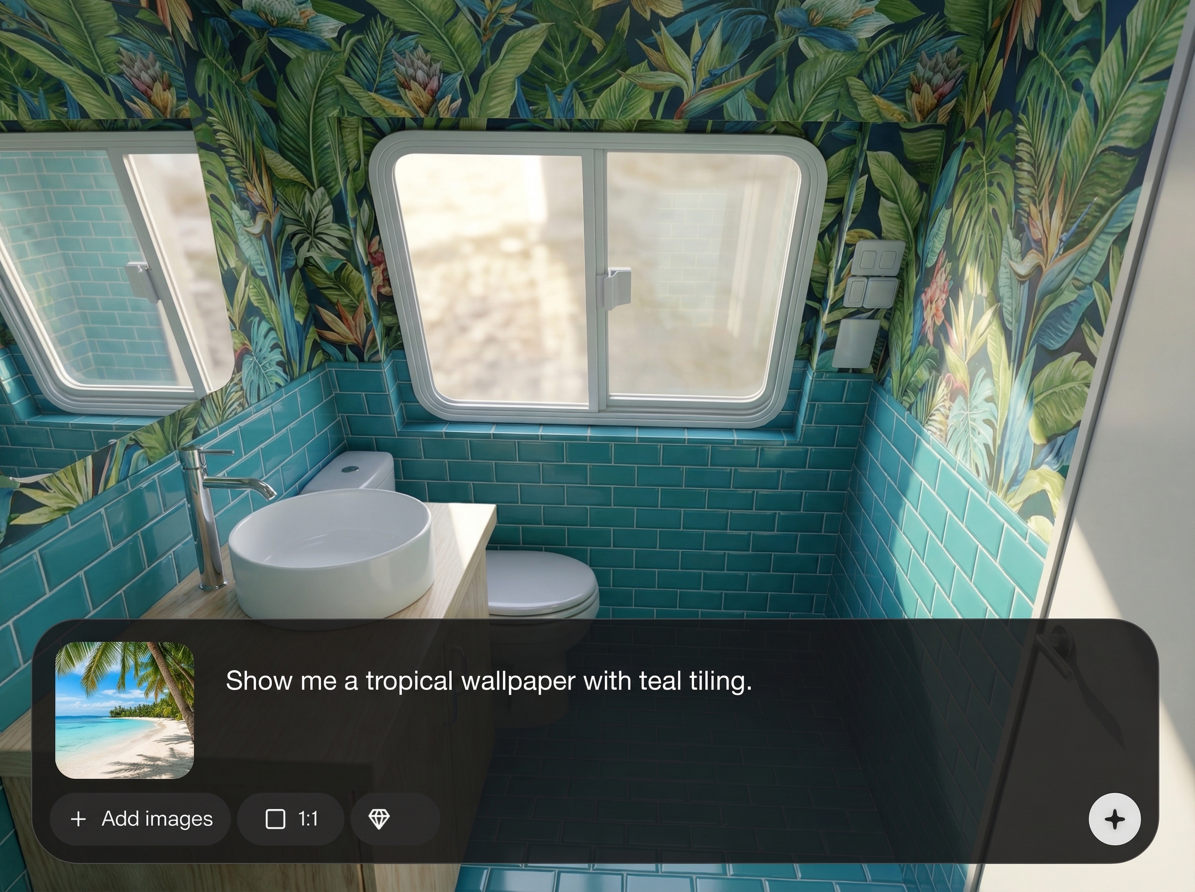 Wallpaper + tile pairing
