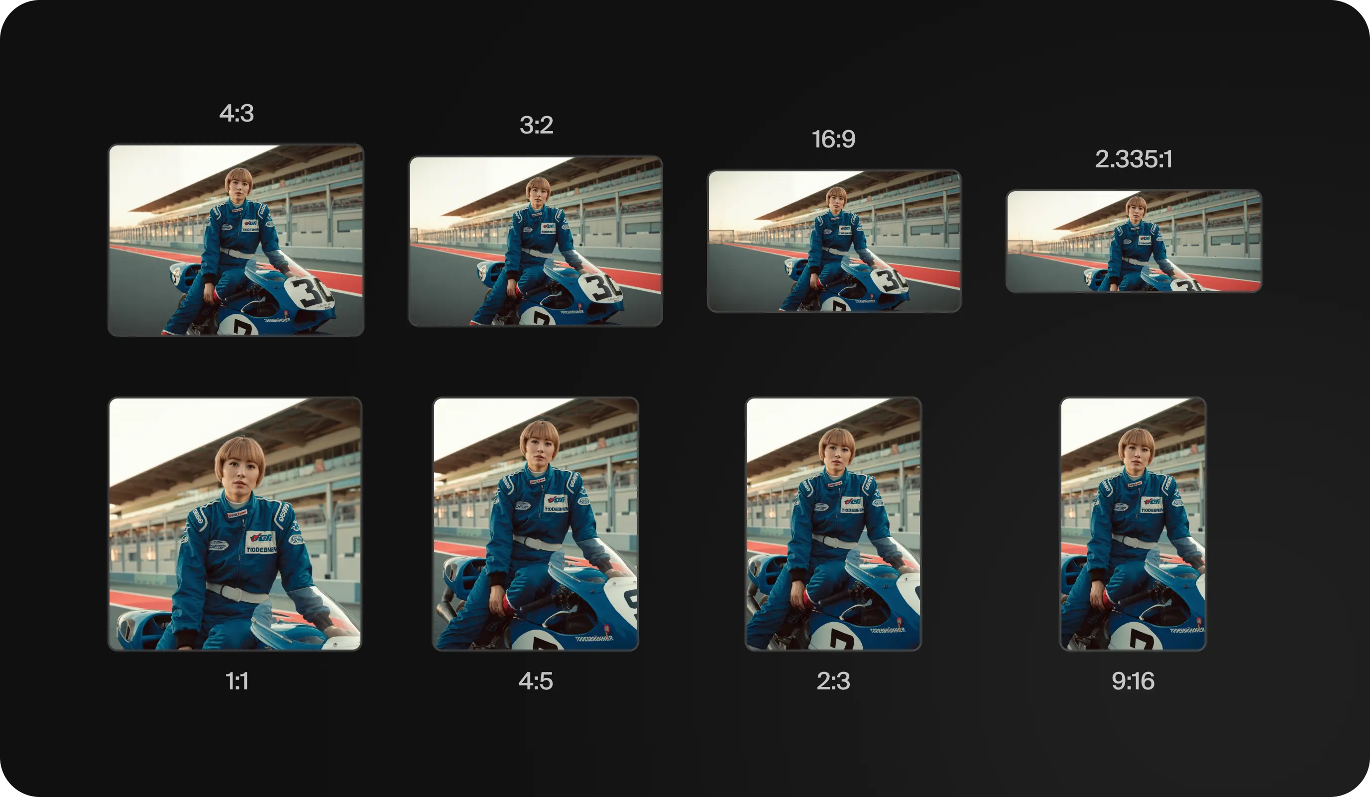 Krea interface for generating AI images in different aspect ratios